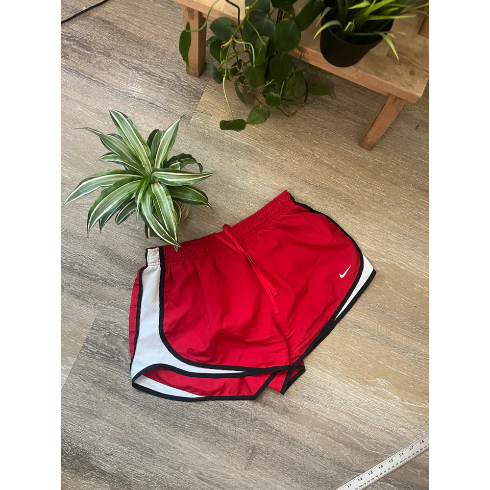 Women's Nike Red & White Athletic Shorts S
